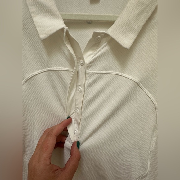 ✨ 18. Lululemon Women Quick Dry Short Sleeve White Polo Shirt - Picture 7 of 8